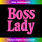 Funny Boss Lady For Girls Cool Director Manager - Retro PNG Sublimation Digital Download