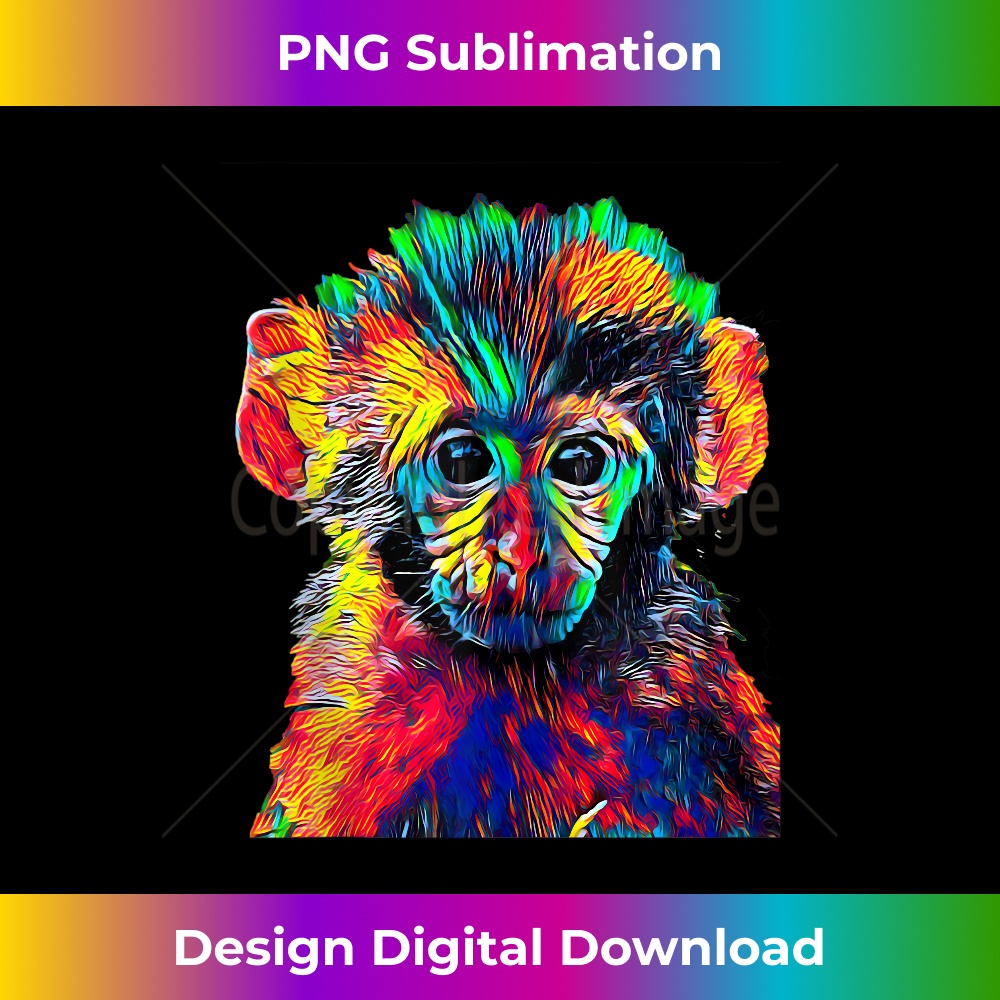 Baby Monkey - PNG Transparent Digital Download File for Sublimation