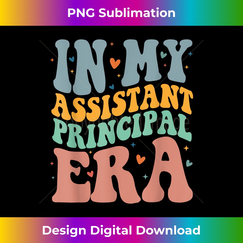 Groovy In My Assistant Principal Era Job Title School Worker - Instant Sublimation Digital Download