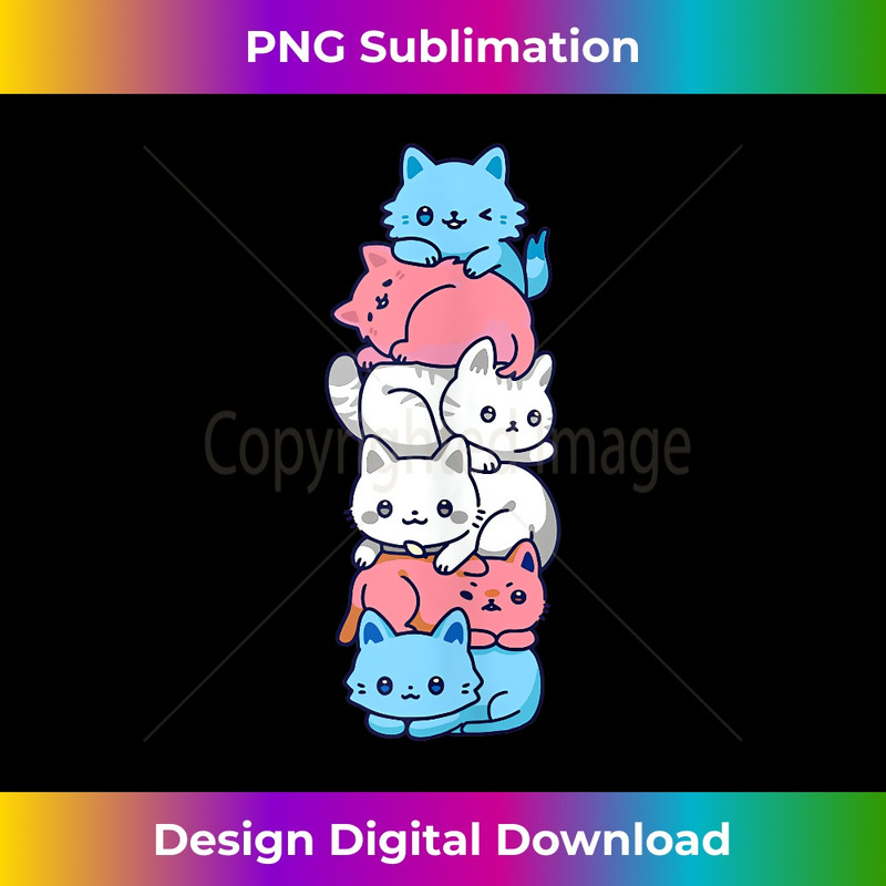 Transgender Pride Cat LGBT Trans Flag Cute Cats Pile s 1 - Trendy Sublimation Digital Download