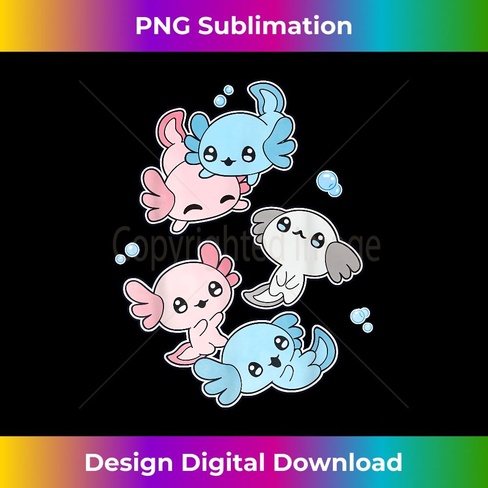 Transgender Axolotl LGBT Trans Pride Flag, Gay Pet Aquarium 1 - Unique Sublimation PNG Download