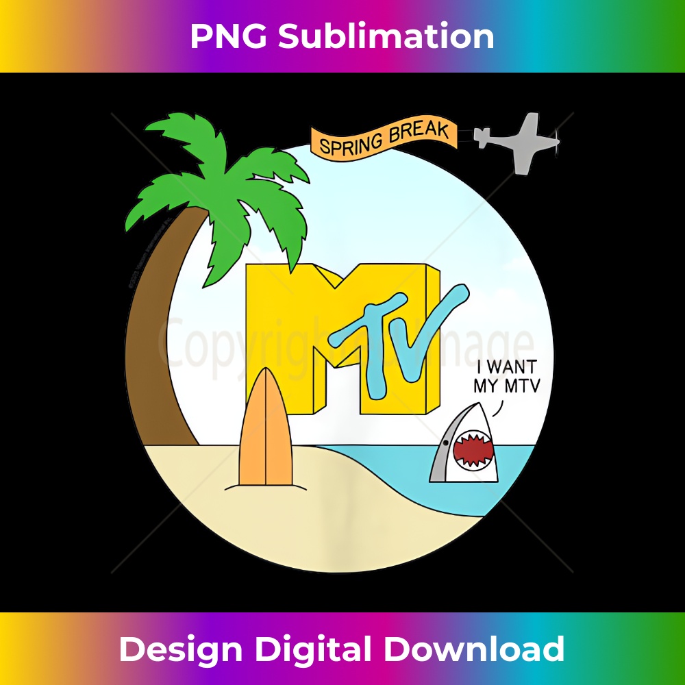 MTV Spring Break Shark Graphic 1 - High-Resolution PNG Sublimation File