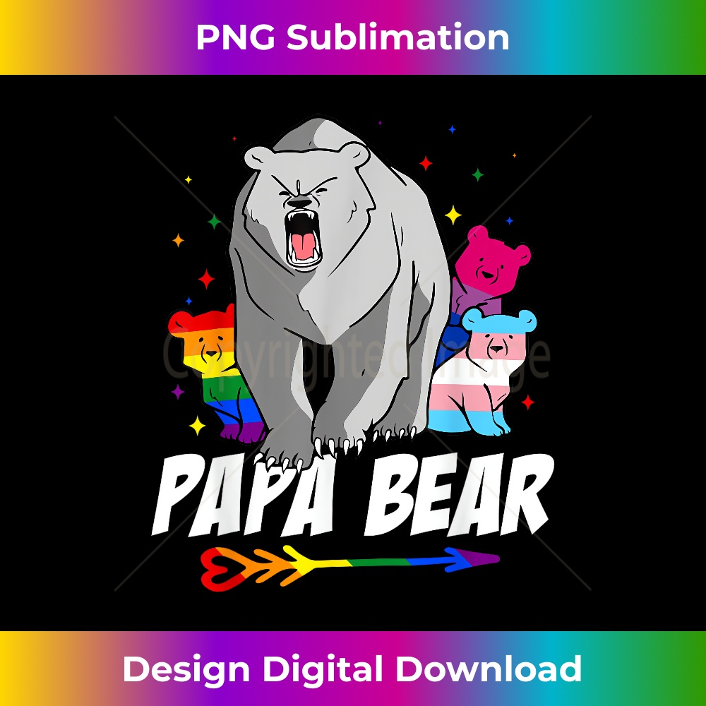 Papa Bear LGBT Gay Bisexual Trans Pride Month Support 1 - Signature Sublimation PNG File