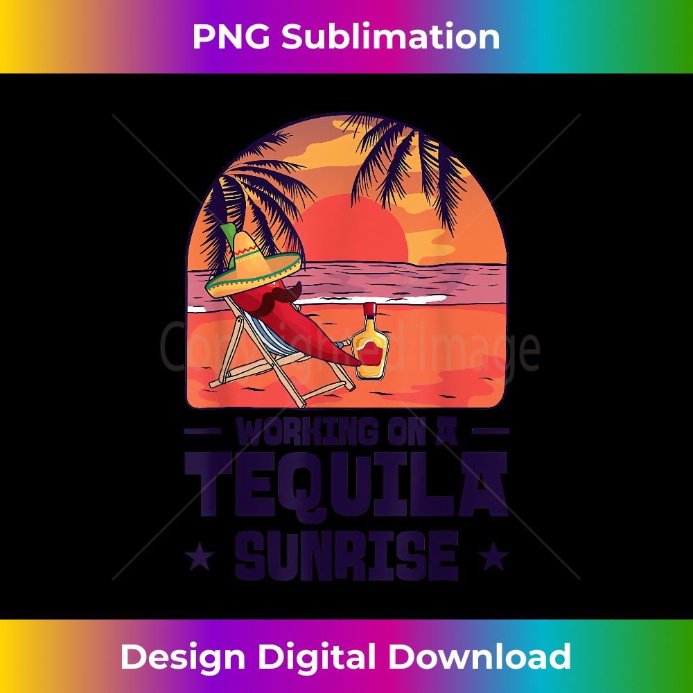 Bartender Mixing Tequila Sunrise Mexican Mexico - Vintage Sublimation PNG Download