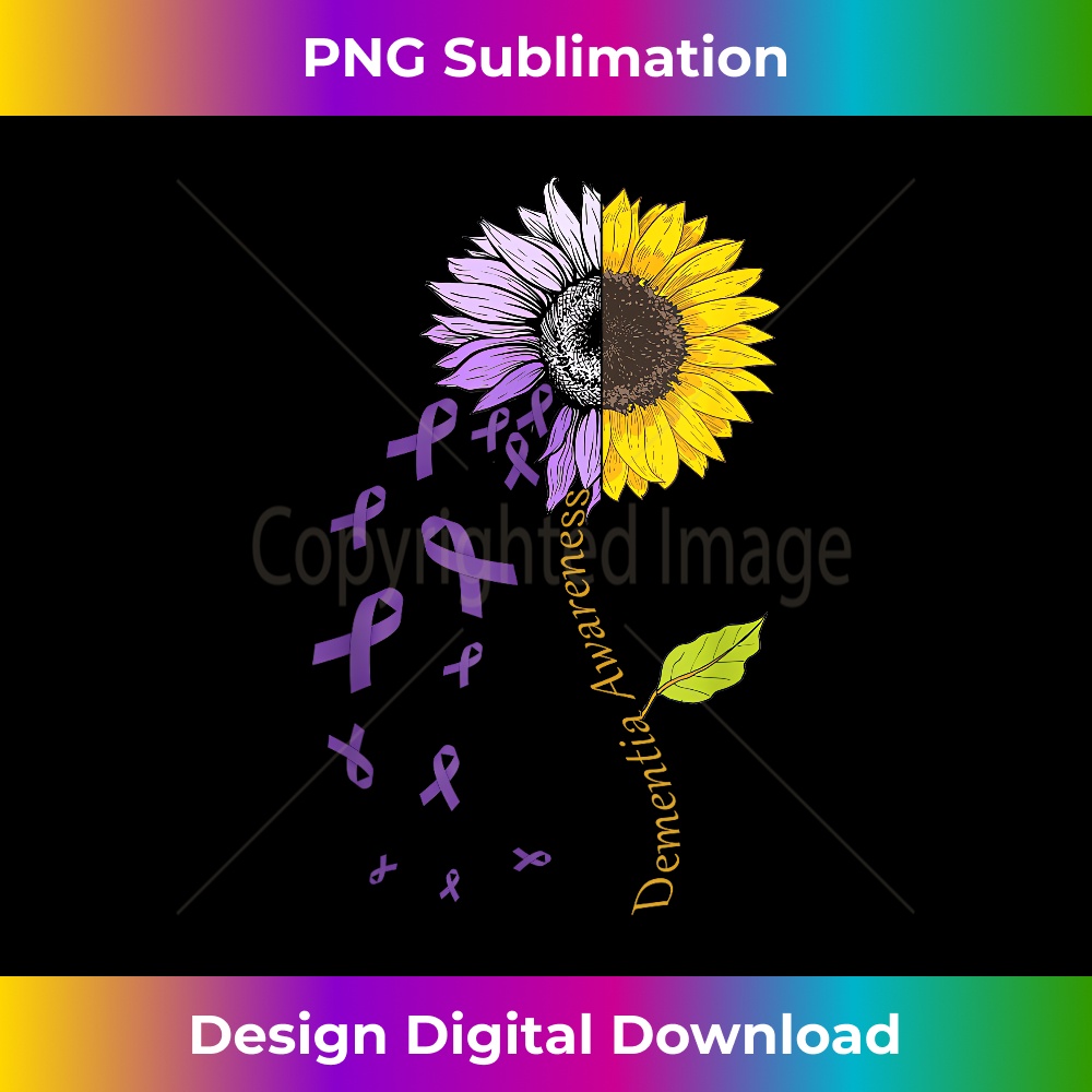 Dementia Awareness Sunflower - PNG Transparent Digital Download File for Sublimation