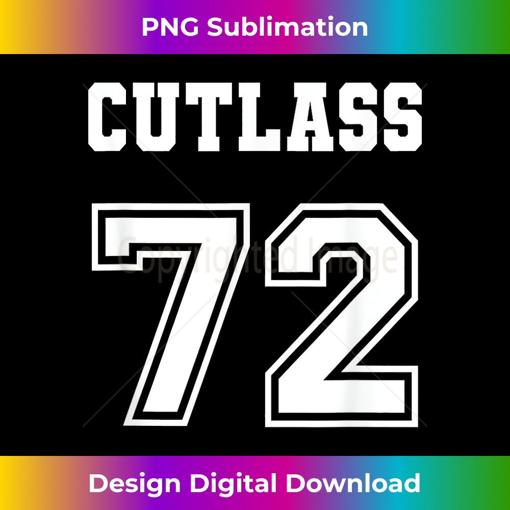 Jersey Style Cutlass 72 1972 Old School Vintage Muscle Car - Trendy Sublimation Digital Download