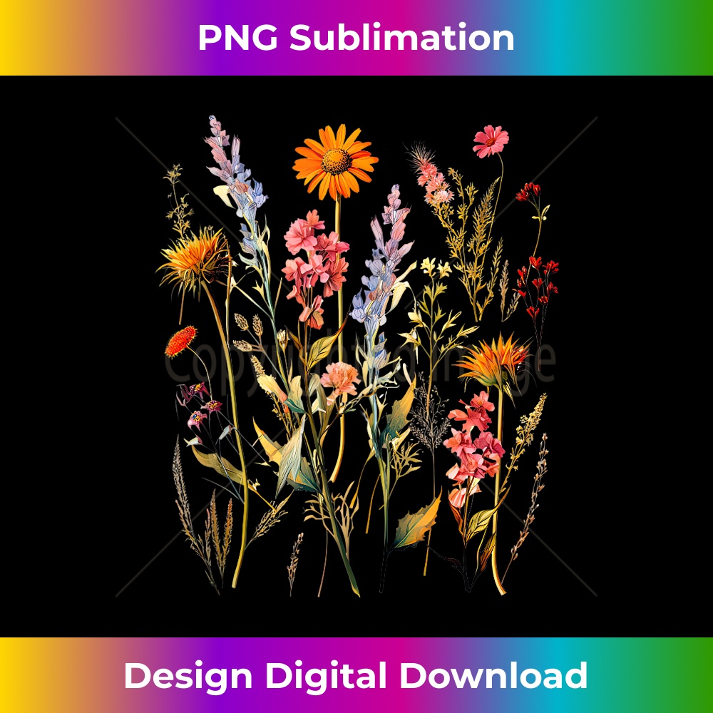 Wild Flowers Floral Pressed Cottagecore Spring Botanical Art 1 - Premium Sublimation Digital Download