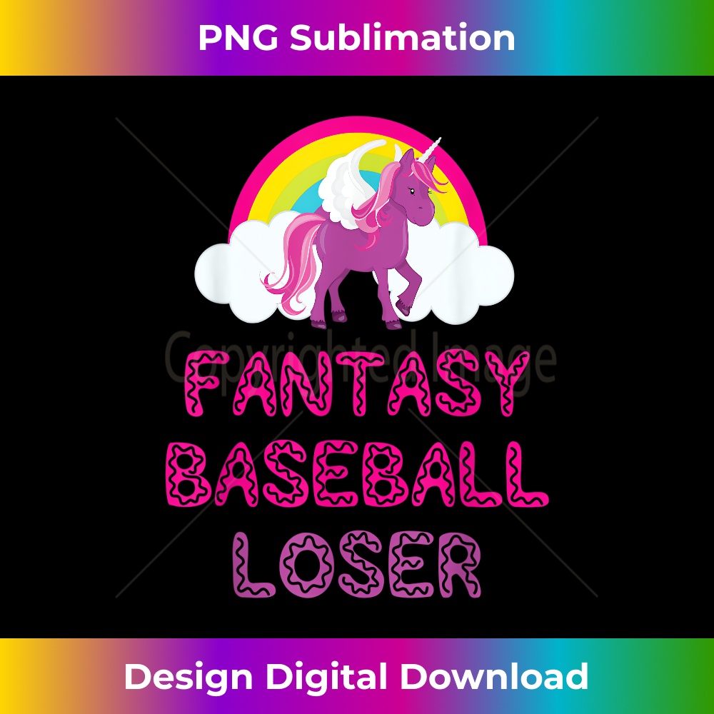 Fantasy Baseball Loser Unicorn For Bad Players - Decorative Sublimation PNG File