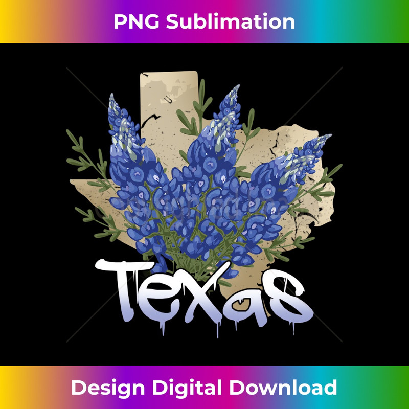 Texas Bluebonnets Texas Spring Texas Wildflower 1 - Vintage Sublimation PNG Download