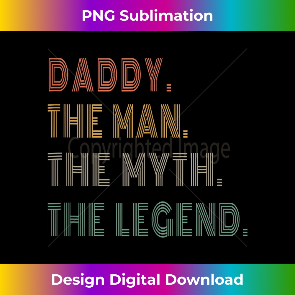 Vintage Retro Graphic Daddy the Man Legend Funny Graphic 1 - Aesthetic Sublimation Digital File