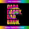 Father's Day 2024 Dada Daddy Dad Bruh Tie Dye Dad - PNG Transparent Sublimation Design