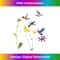 The Delicate Dance Of Hummingbirds And Spring Flowers Art 1 - PNG Transparent Digital Download File for Sublimation