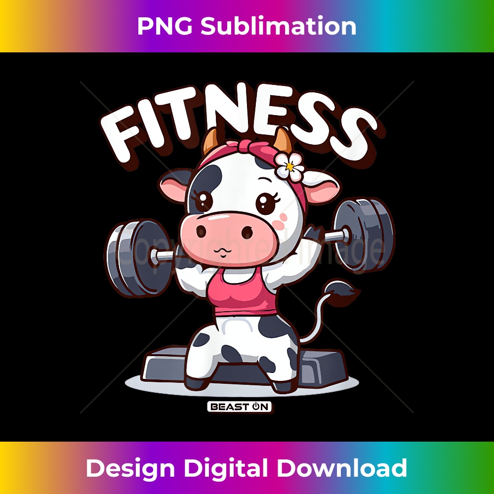 Cute Cow Fitness Workout Funny Gym Training - Digital Sublimation Download File