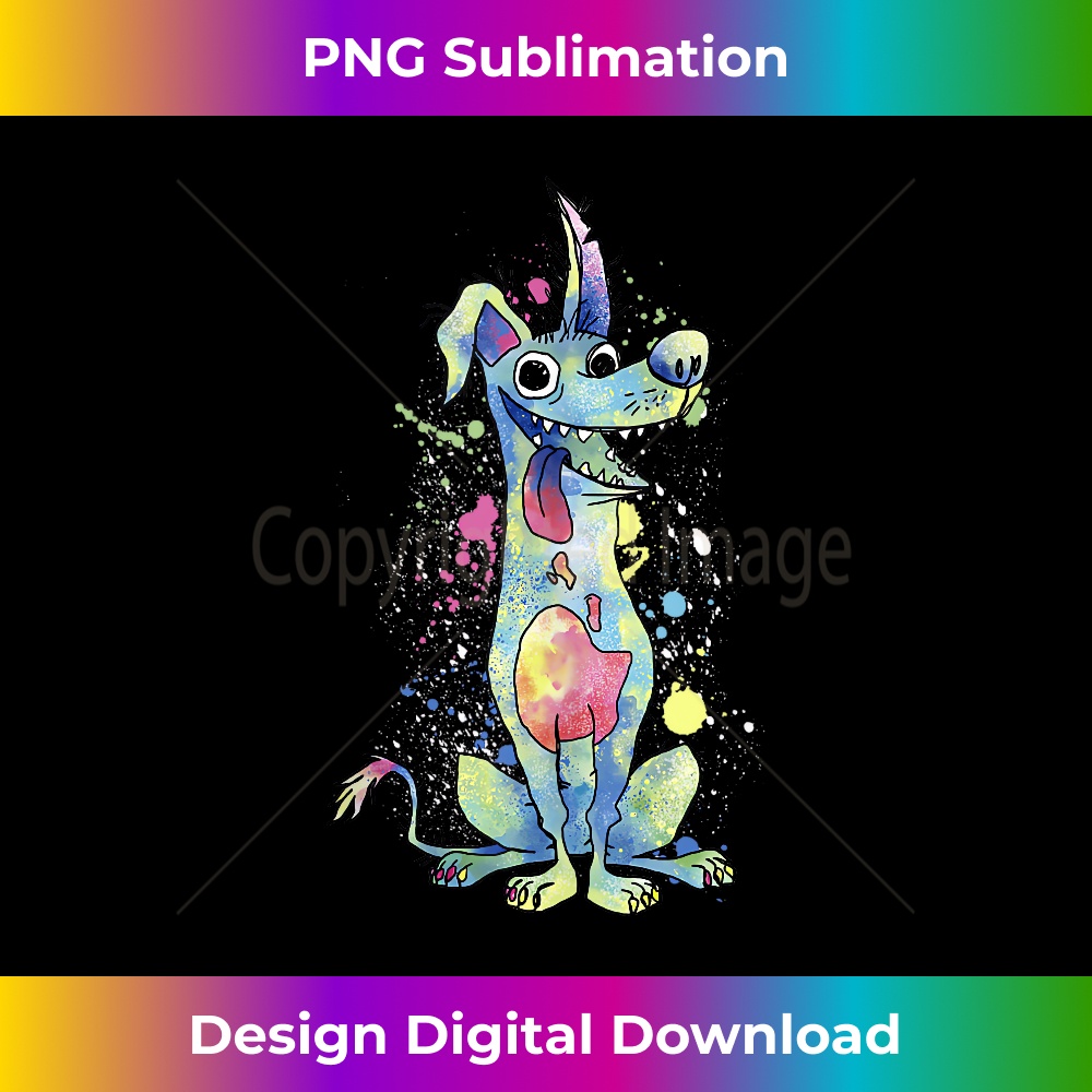 Disney Pixar Coco Dante Watercolor Splatter - Elegant Sublimation PNG Download