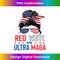 Red White And Ultra Maga Republican 4th July USA Messy Bun 1 - PNG Transparent Sublimation File