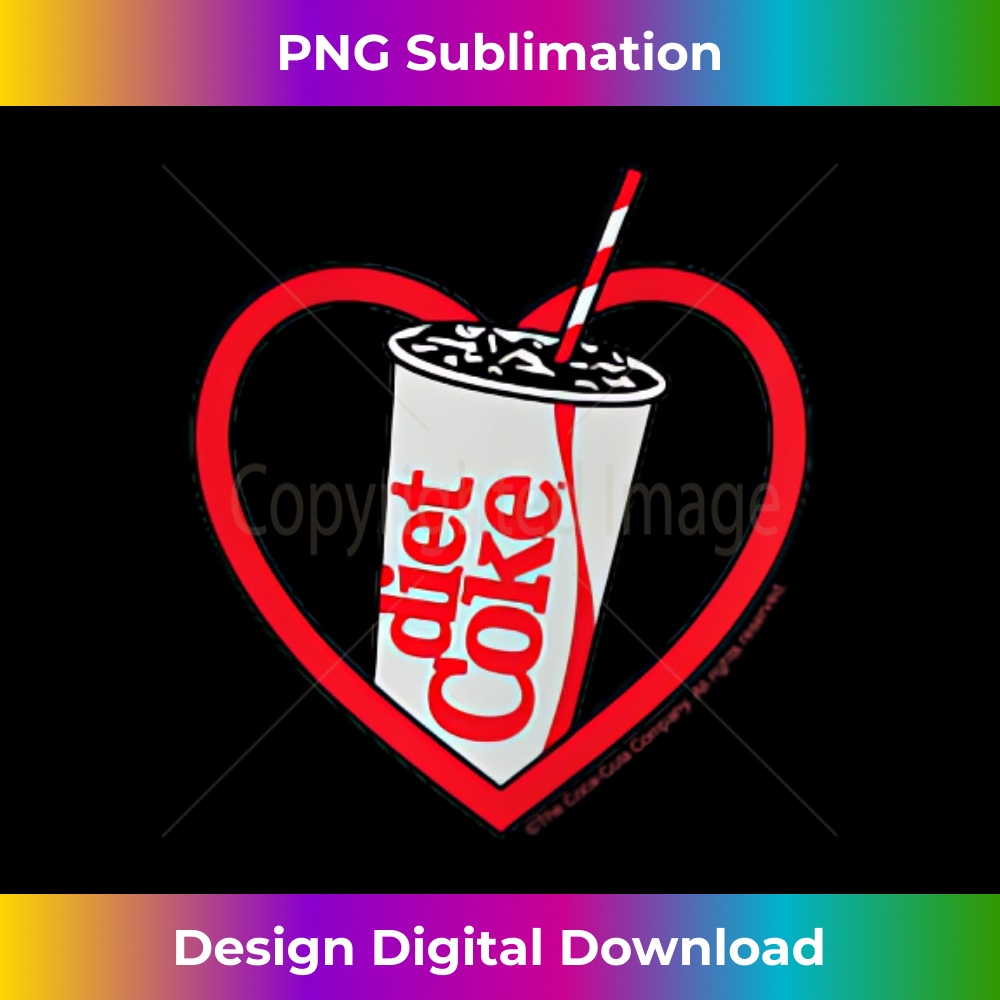 Coca-Cola - Diet Coke Heart - PNG Transparent Sublimation File