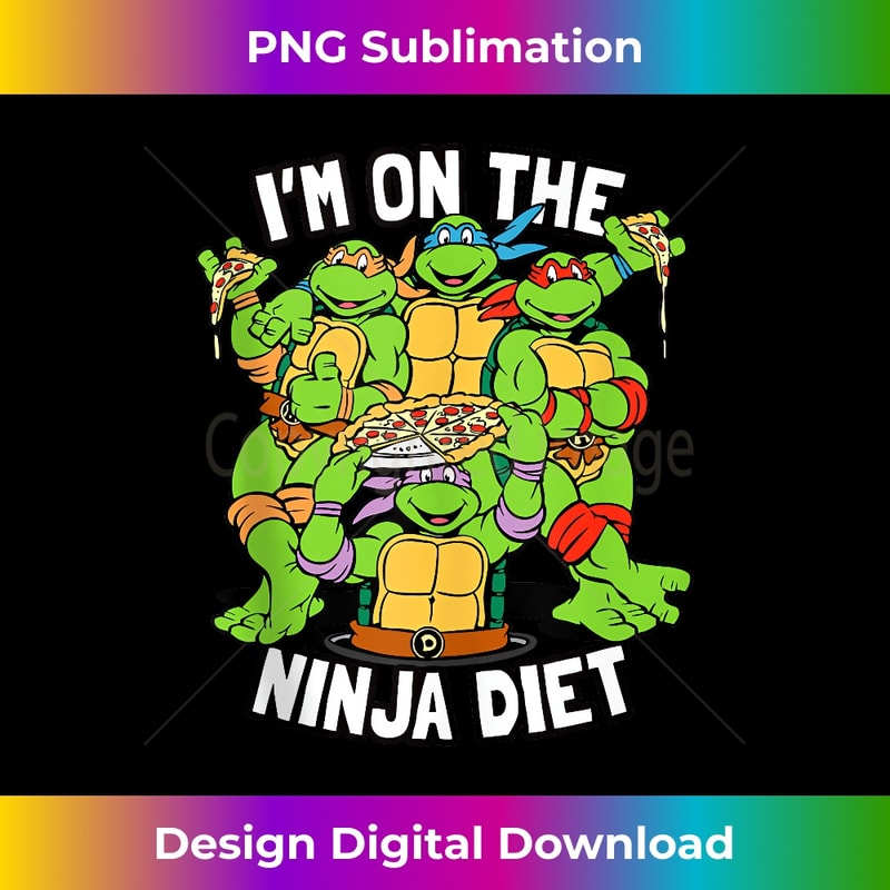 Mademark x nage Mutant Ninja Turtles - I'm on the Ninja Diet TMNT Pizza 1 - Instant PNG Sublimation Download