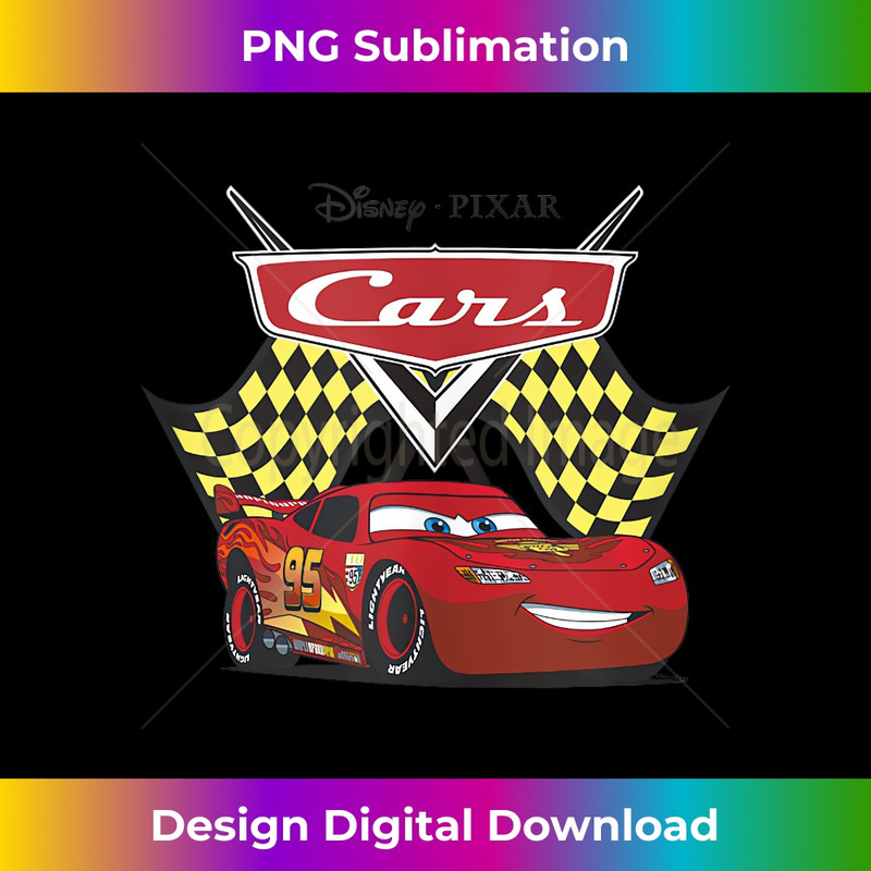 Disney Pixar Cars Lightning McQueen Epic Finish Line Shot - Digital Sublimation Download File