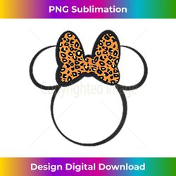 disney minnie mouse leopard print bow pocket minnie ears - instant png sublimation download