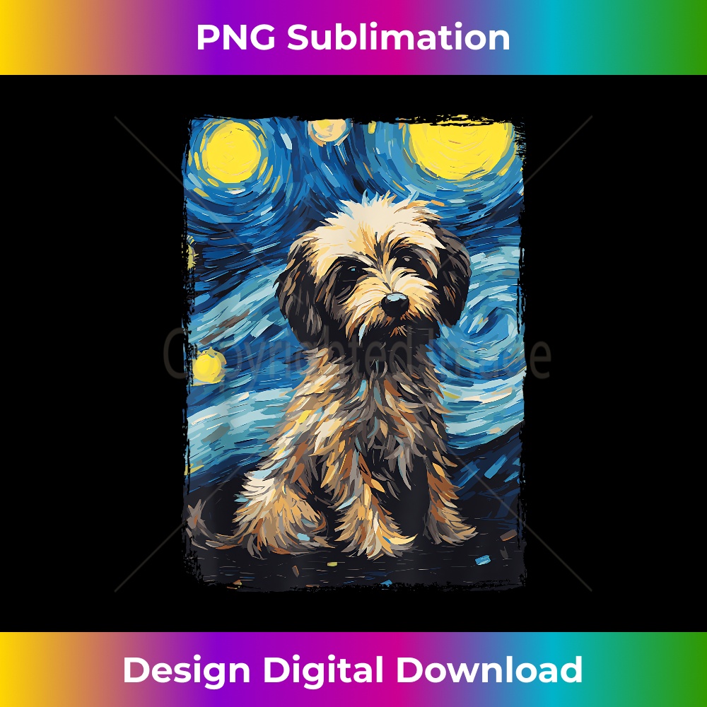 Havanese Dog Starry Night - Decorative Sublimation PNG File