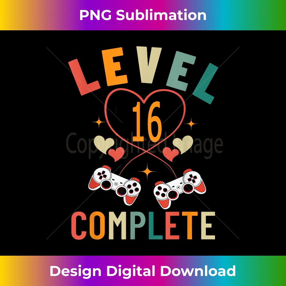 Level 16 Complete Gamers Couple 16th Wedding Anniversary 1 - Premium Sublimation Digital Download