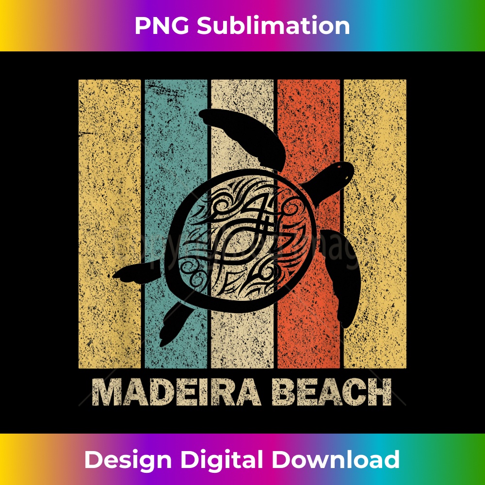 Madeira Beach Florida Retro 80s Tribal Sea Turtle 1 - Premium PNG Sublimation File