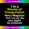 Funny Director Transportation Job Career Occupation - Instant Sublimation Digital Download