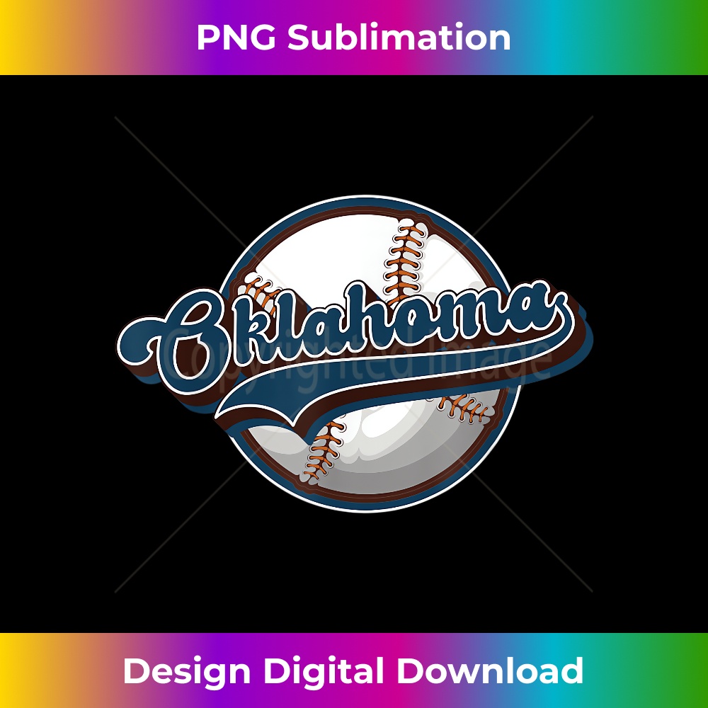 Oklahoma Vintage Baseball Throwback Retro Design 1 - Aesthetic Sublimation Digital File