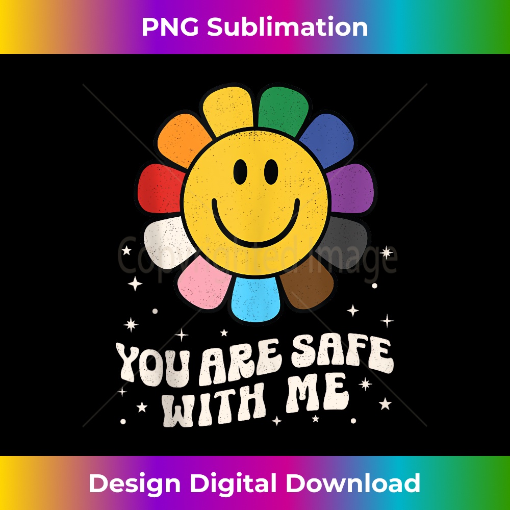 You Are Safe With Me LGBTQ Pride Ally Youu2019re Safe Smile Face 1 - Premium PNG Sublimation File