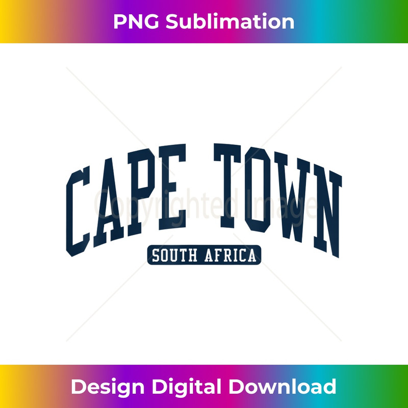 Cape Town South Africa College University Style Navy - Instant Sublimation Digital Download