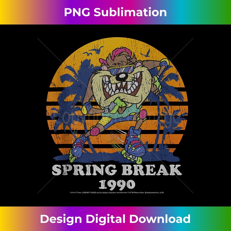 Looney Tunes Taz Spring Break 1990 Retro 1 - High-Resolution PNG Sublimation File