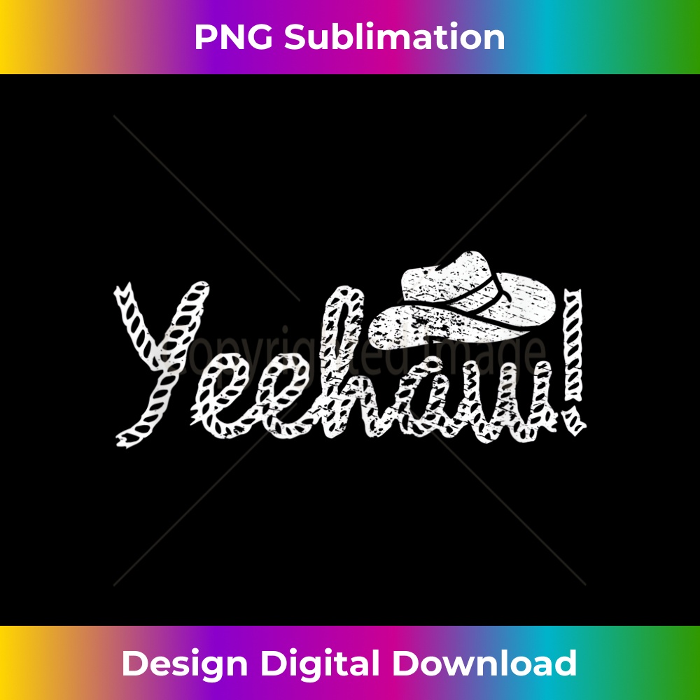 Vintage Yeehaw Cowboy Western Country 1 - Retro PNG Sublimation Digital Download