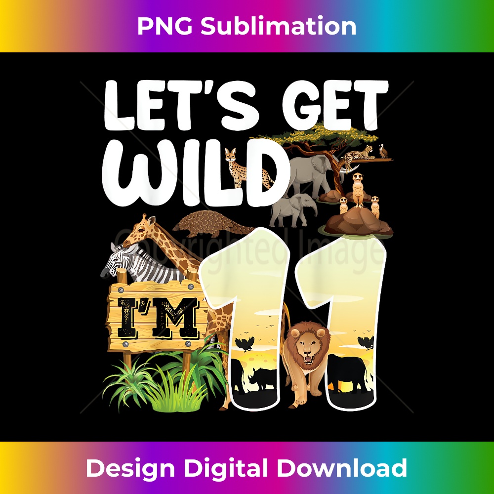 11 Year Old Zoo Birthday Safari Jungle Animal 11th B-day - Exclusive Sublimation Digital File