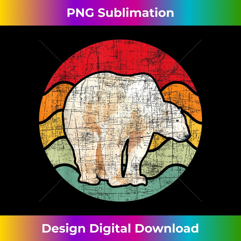Retro Vintage Polar Bear - Zookeeper Cub Zoo Animal Lover 1 - Trendy Sublimation Digital Download