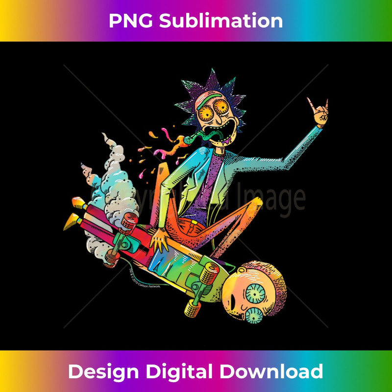 Rick and Morty Psychedelic Rick with Skateboard Morty 1 - Premium Sublimation Digital Download
