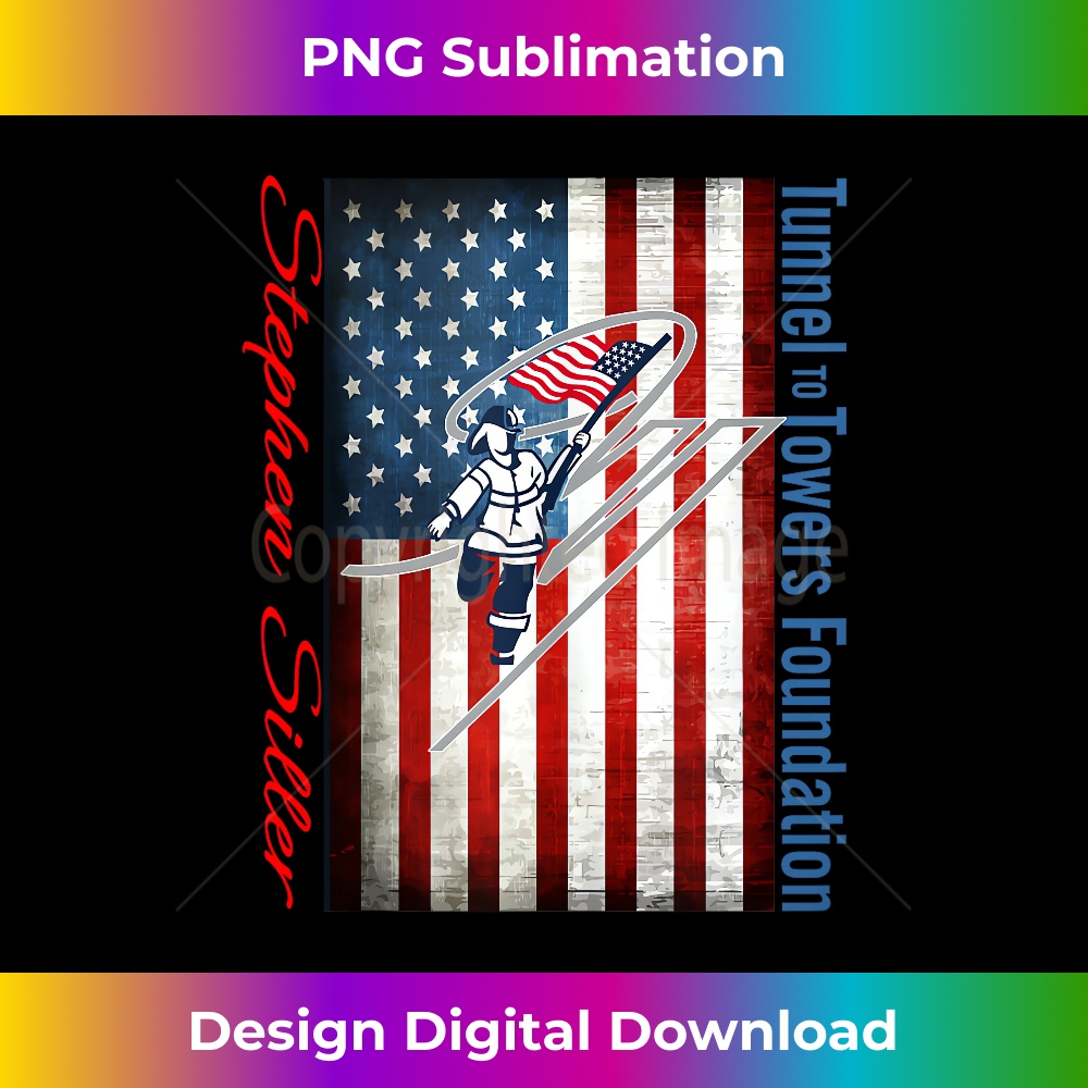 American flag vintage Stephen Siller Tunnel To Towers - Special Edition Sublimation PNG File