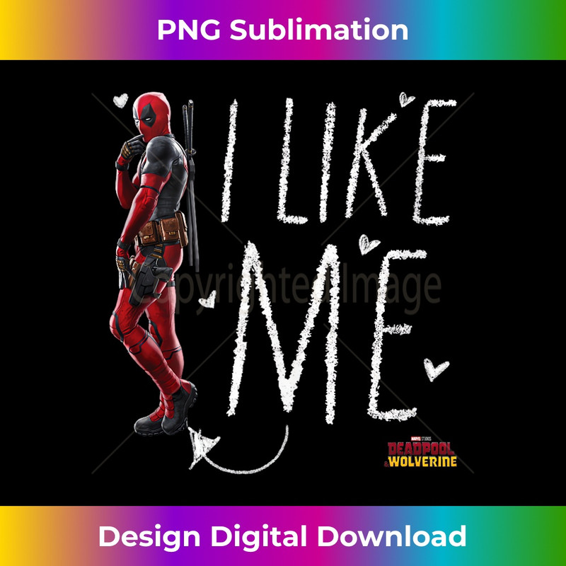 Marvel Deadpool & Wolverine I Like Me Doodle Portrait Logo 1 - PNG Transparent Digital Download File for Sublimation