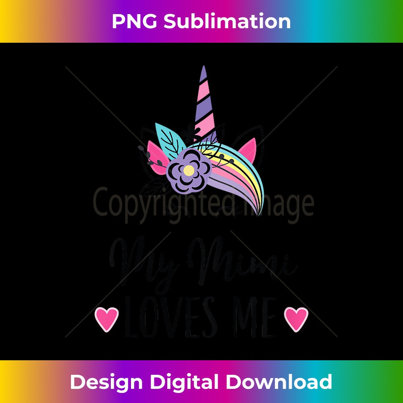 My Mimi Loves Me Unicorn Granddaughter - Instant PNG Sublimation Download