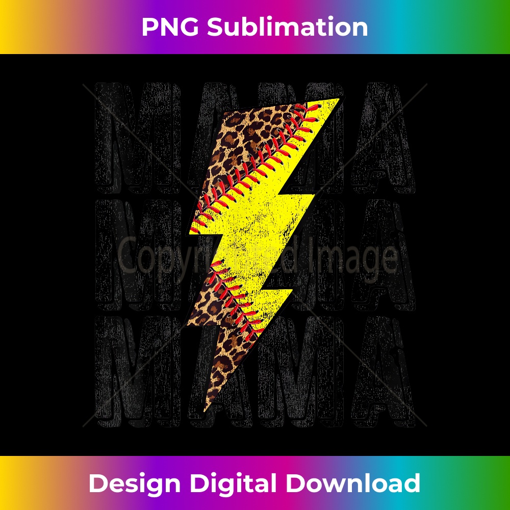 Funny Mothers Day Softball Leopard Thunderstorm Grandma Mama - Stylish Sublimation Digital Download