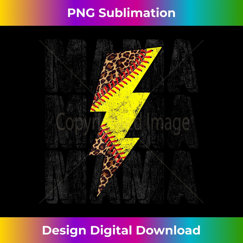 Funny Mothers Day Softball Leopard Thunderstorm Grandma Mama - Stylish Sublimation Digital Download