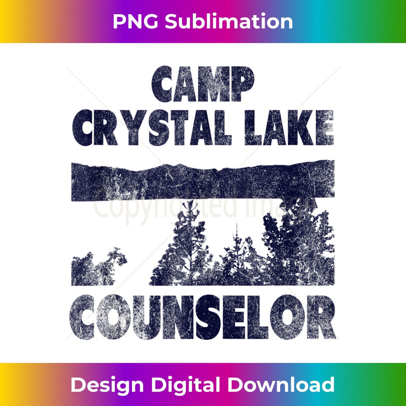 Camp Crystal Lake Counselor silly Halloween humor - PNG Transparent Sublimation File