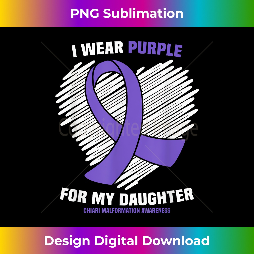 I Wear Purple For My Daughter Chiari Malformation Awareness - Modern Sublimation PNG File