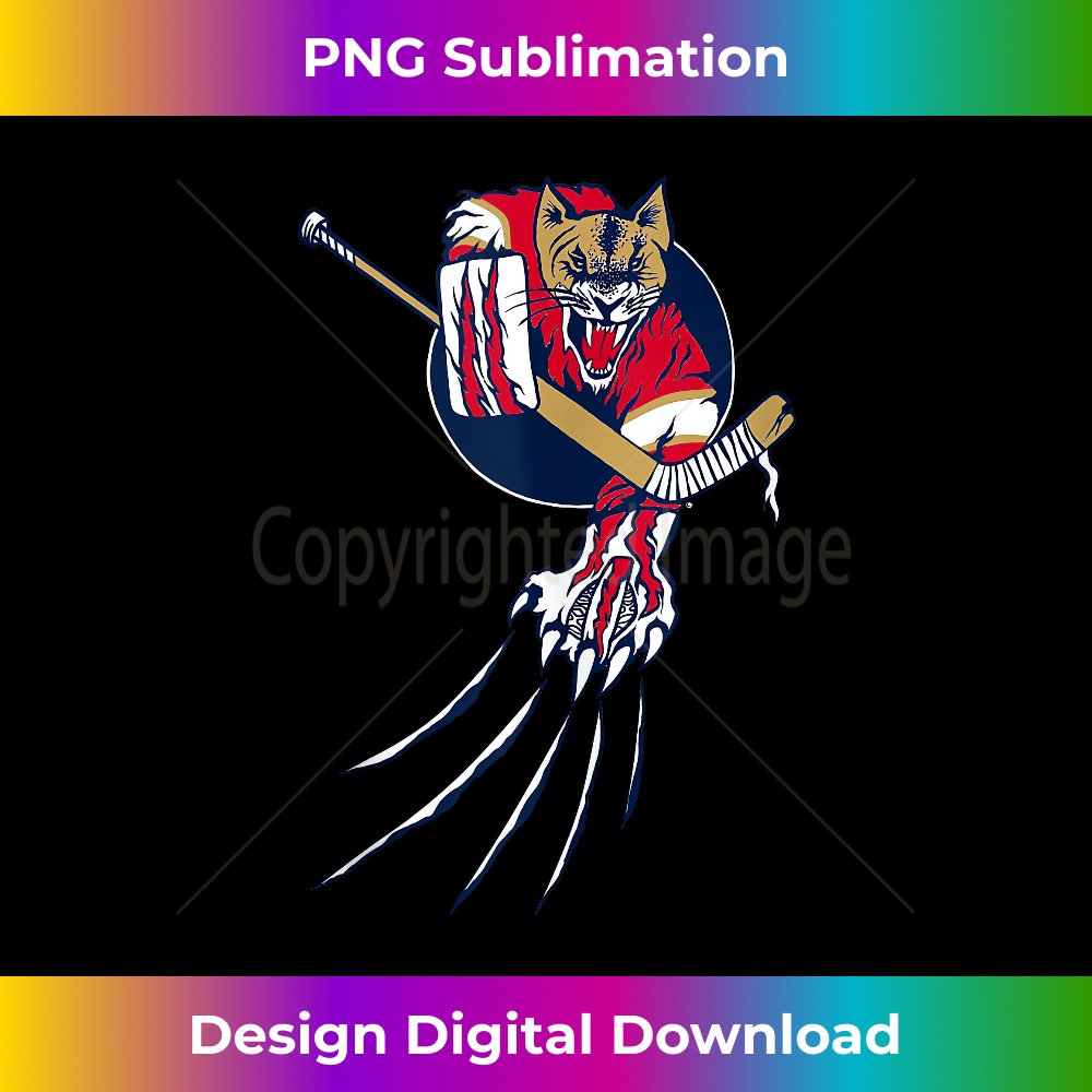 Florida Hockey Player Goalie Beast Ice Panther Cat Cougar - Instant PNG Sublimation Download