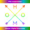 Homo - Rainbow Gay Pride LGBT - Vintage Sublimation PNG Download