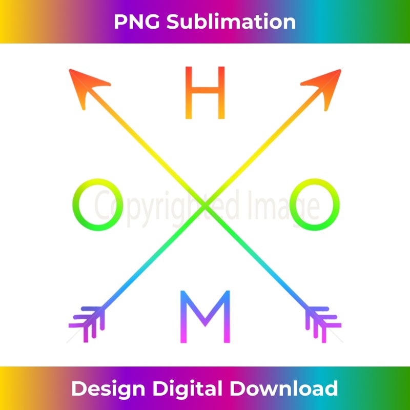 Homo - Rainbow Gay Pride LGBT - Vintage Sublimation PNG Download
