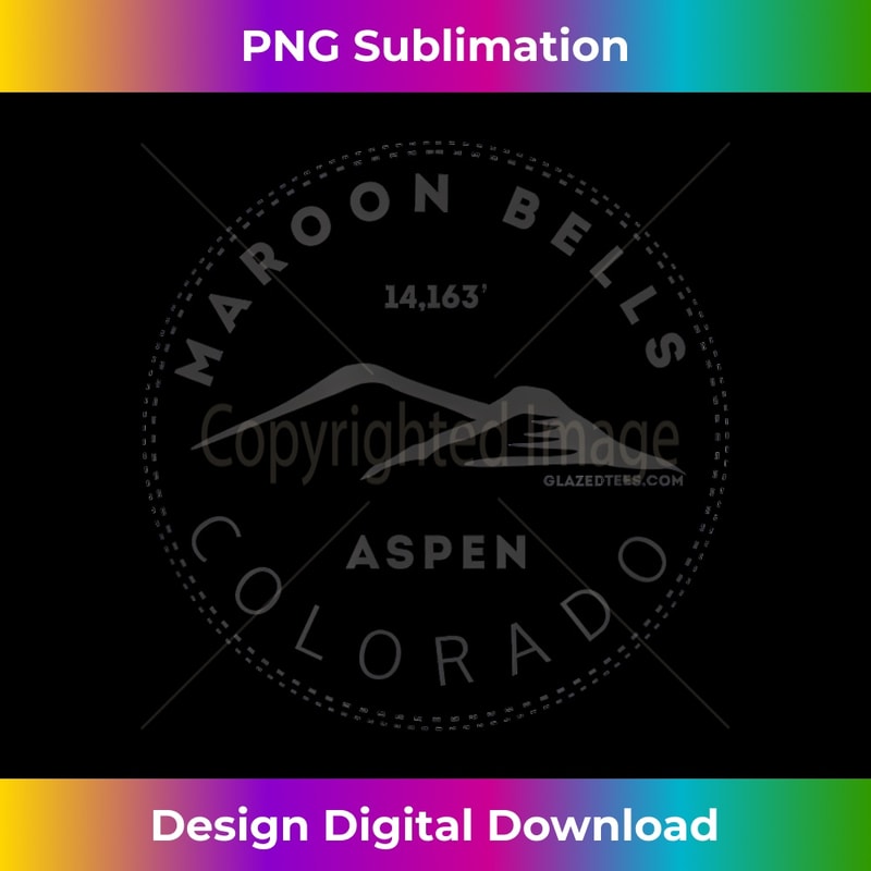 Maroon Bells Aspen Colorado Big Mountain Blackout 1 - Special Edition Sublimation PNG File