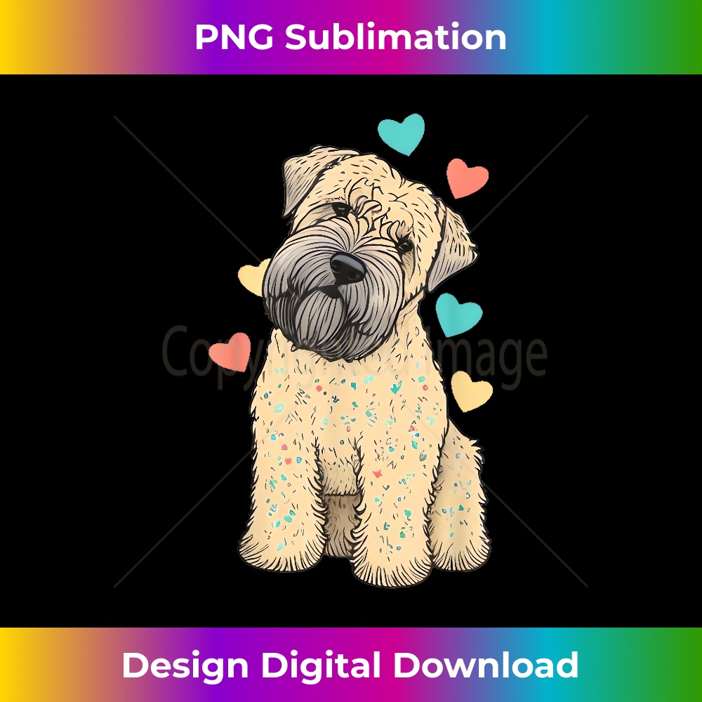 I Love My Soft Coated Wheaten Terrier Dog Valentines Heart - High-Resolution PNG Sublimation File