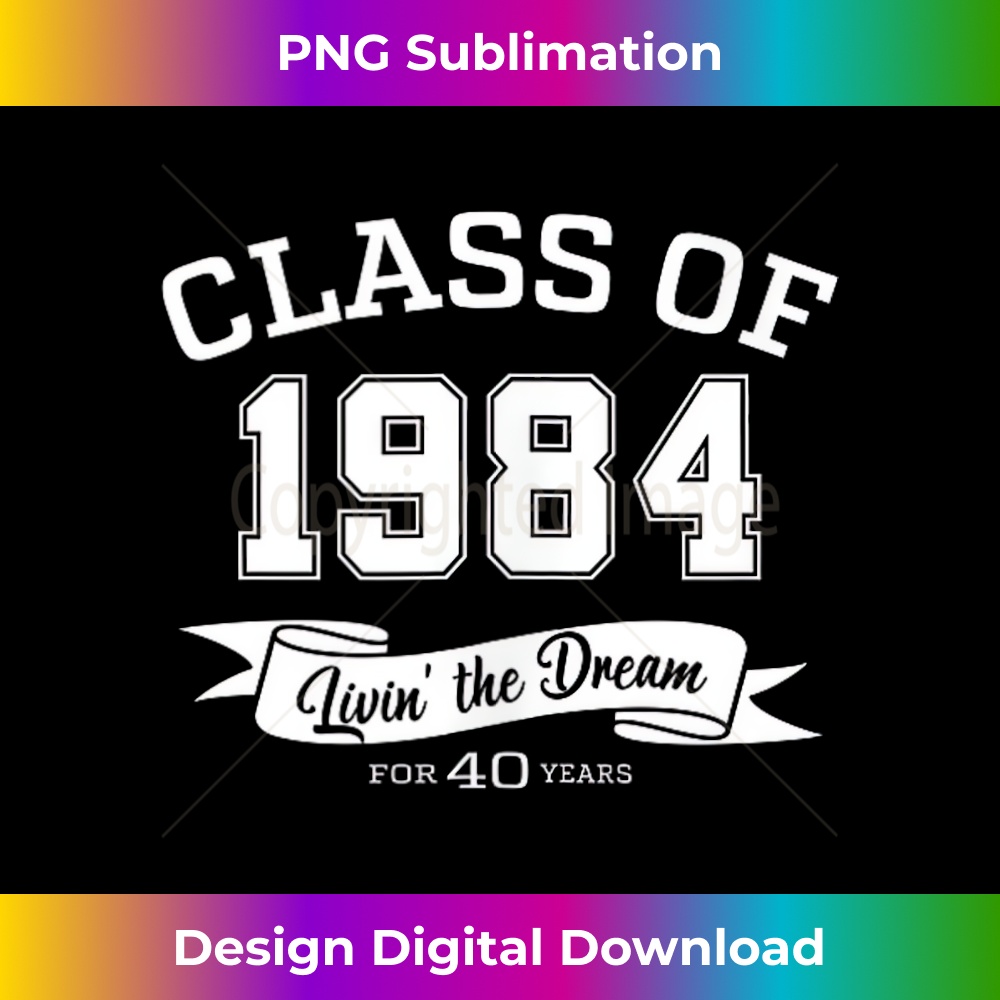 Class of 1984  40th Class Reunion  Graduation Class 1984 - Elegant Sublimation PNG Download