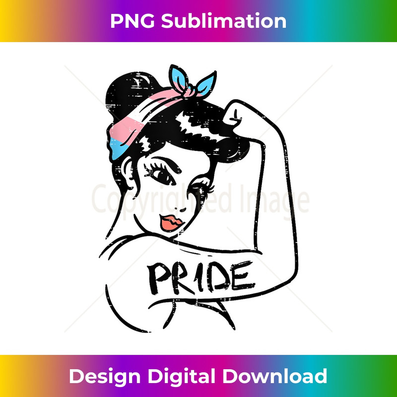 Unbreakable Strong Woman Transgender Trans Pride Flag  3 - Premium PNG Sublimation File