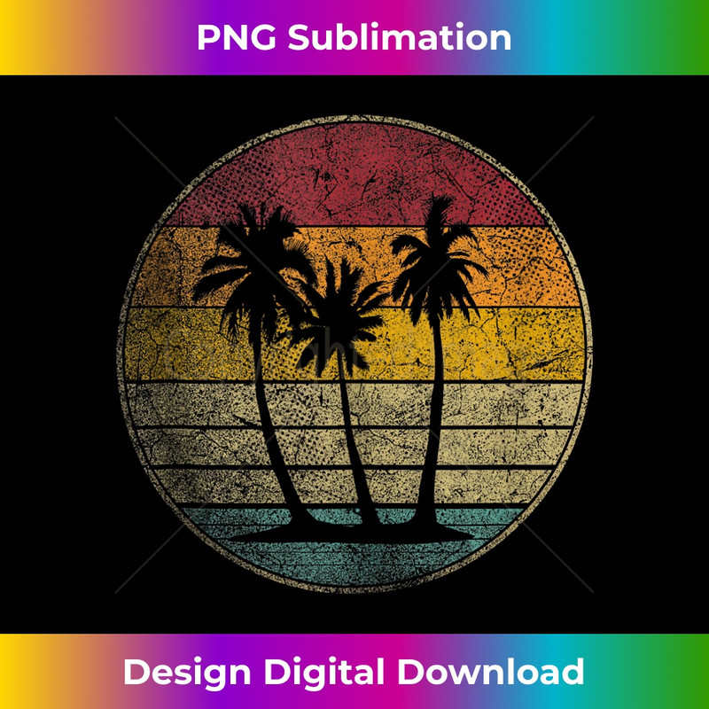 Palm Tree Tropical Beach Vintage Retro Style 70s 80s  2 - Professional Sublimation Digital Download